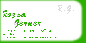 rozsa gerner business card